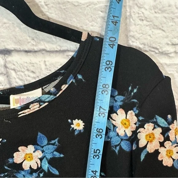 LulaRoe Black Floral Fit and Flare Short Sleeve Dress Size 3XL - Picture 11 of 11